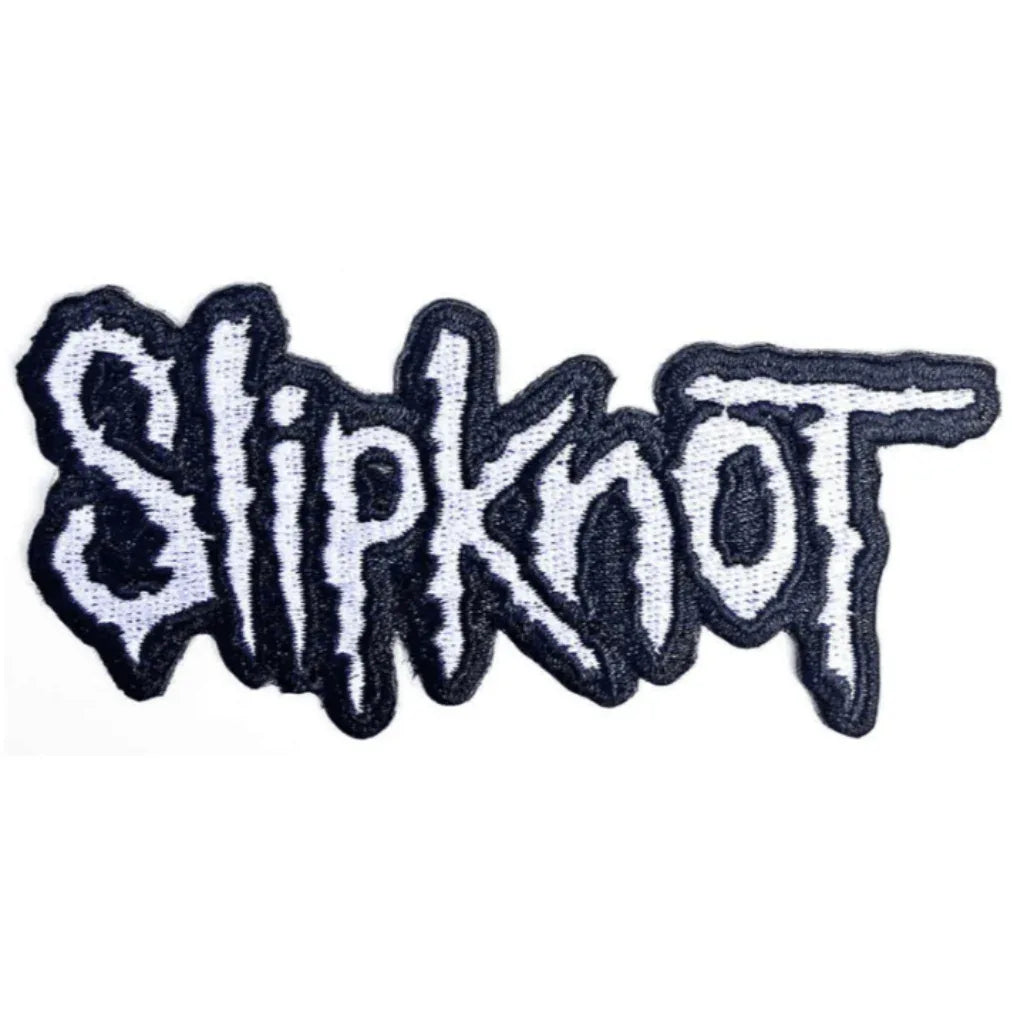 Slipknot Patch · Black Logo Cut Out (10cm x 4cm) - Totenkopf.com