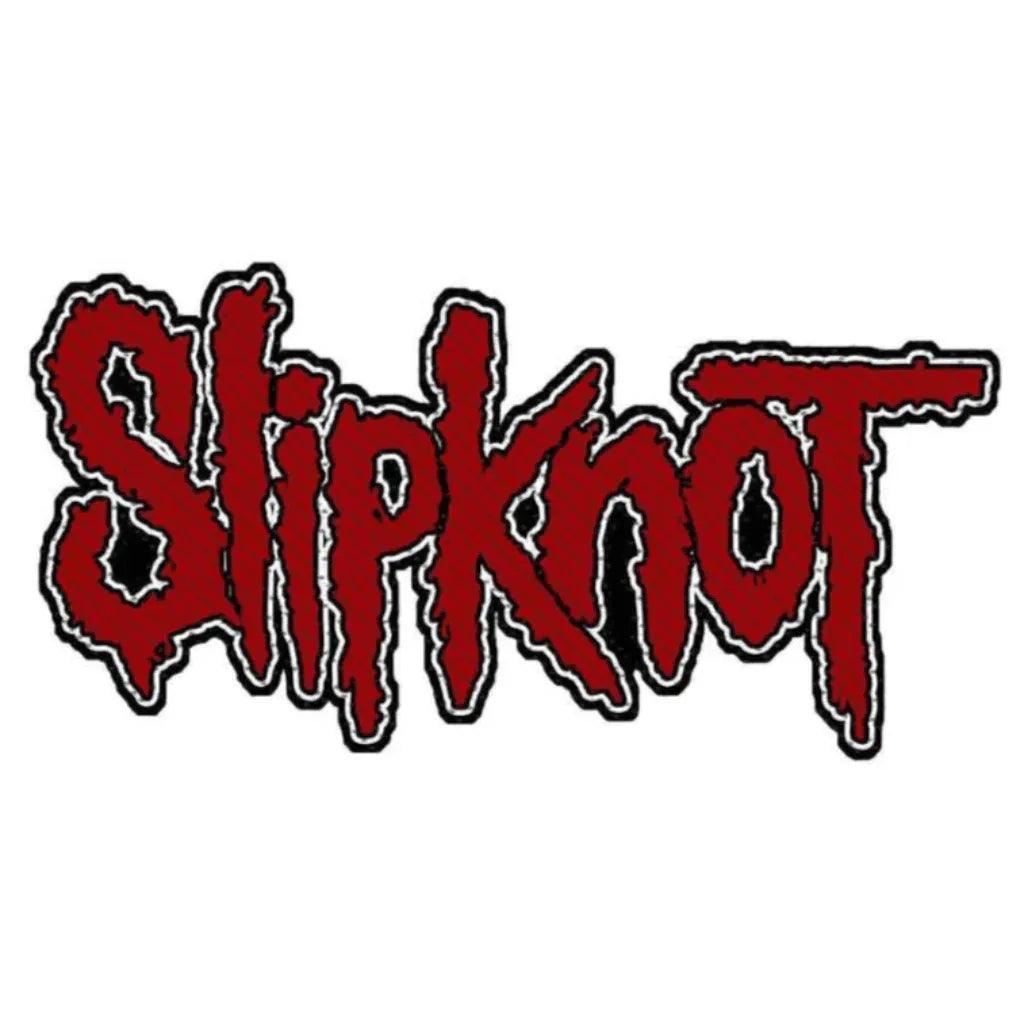 slipknot-patch-aufnaeher-rot-logo - Totenkopf.com
