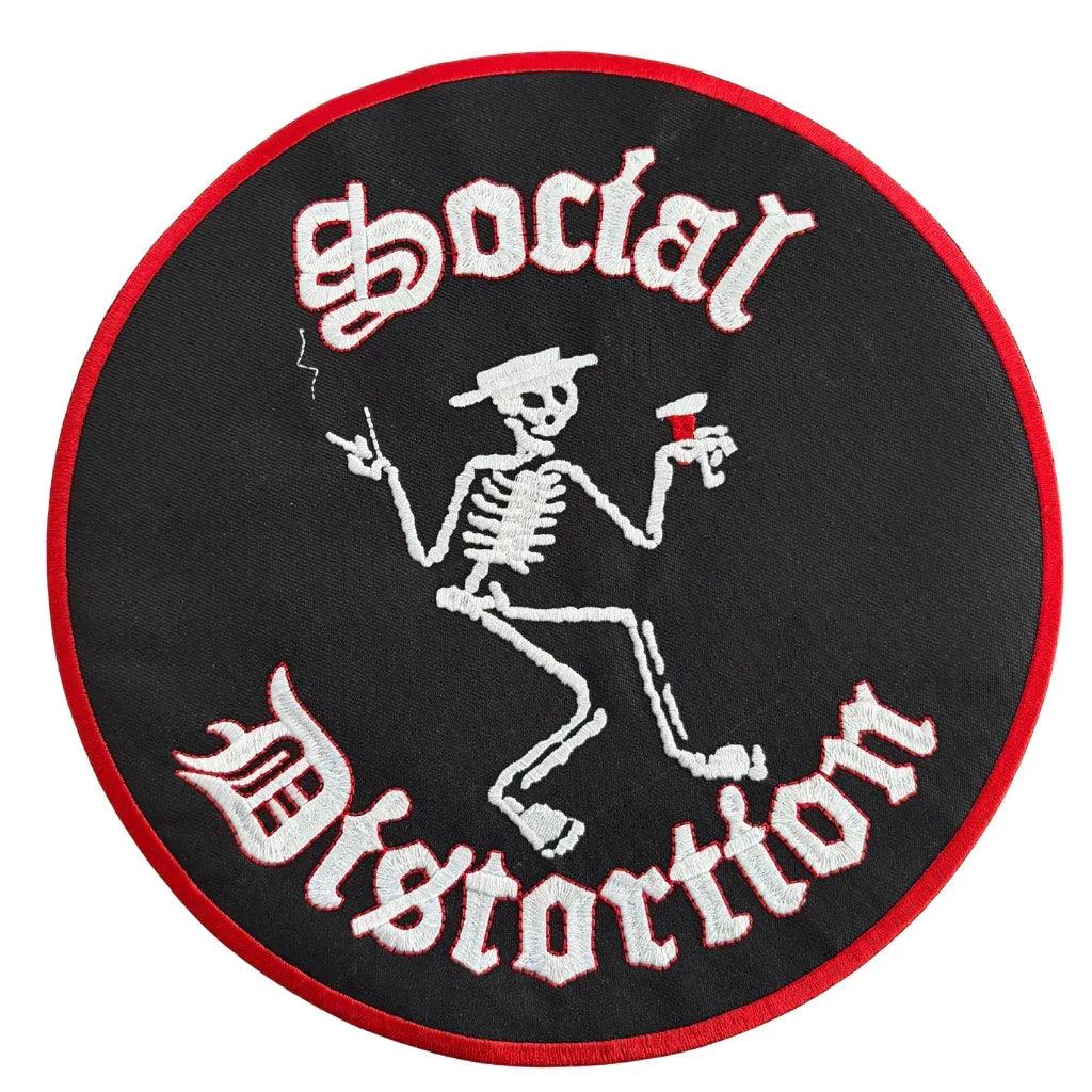 Social Distortion Backpatch Rückenaufnäher Rund · Skelly (Ø 24cm) - Totenkopf.com
