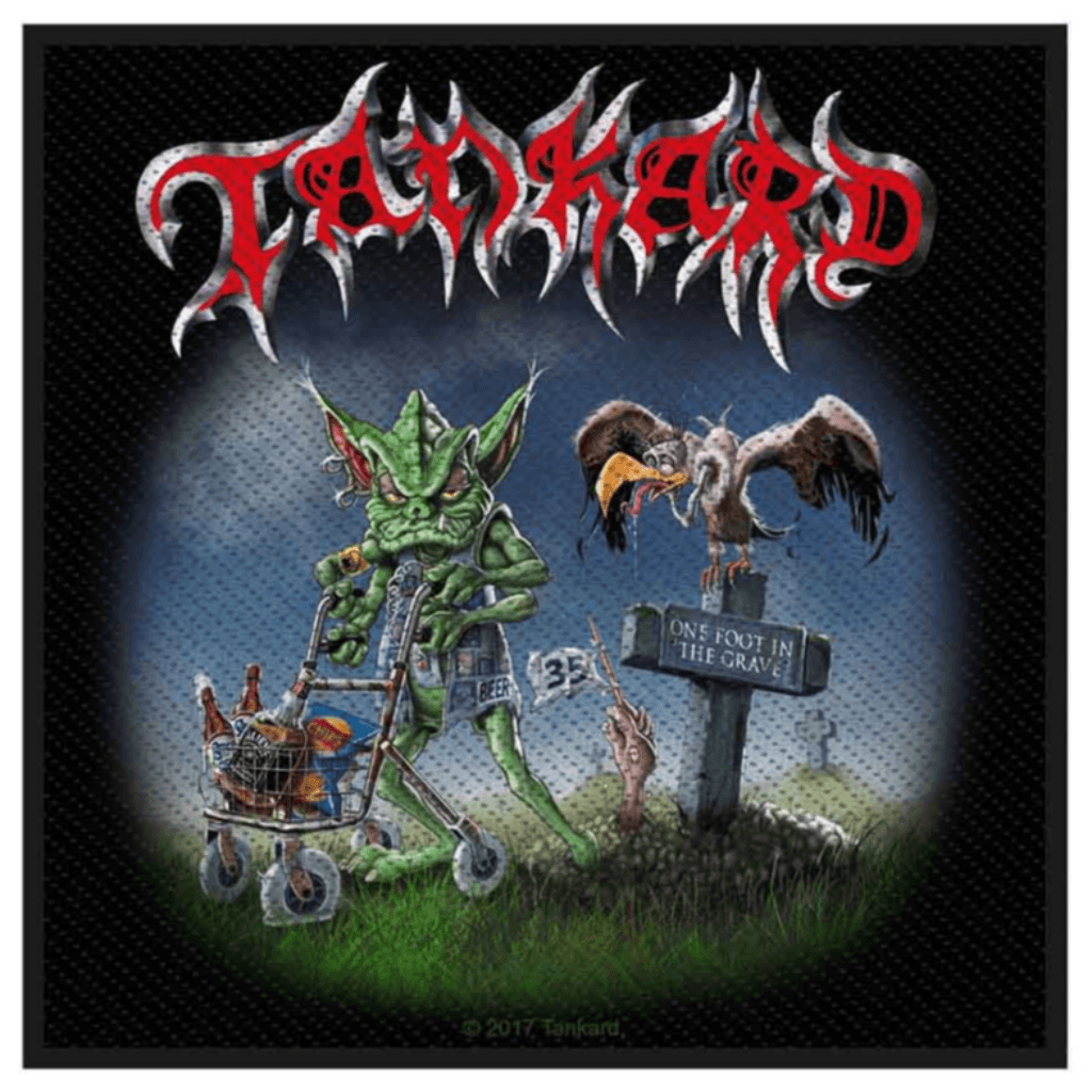 Tankard Aufnäher Patch One Foot in the Grave