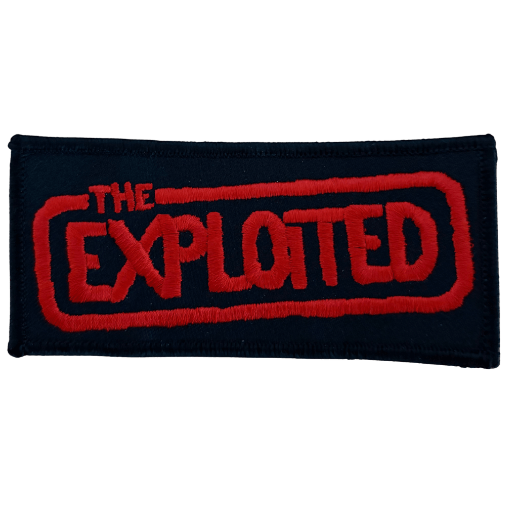 the-exploited-patch-red-text-logo-stripe - Totenkopf.com