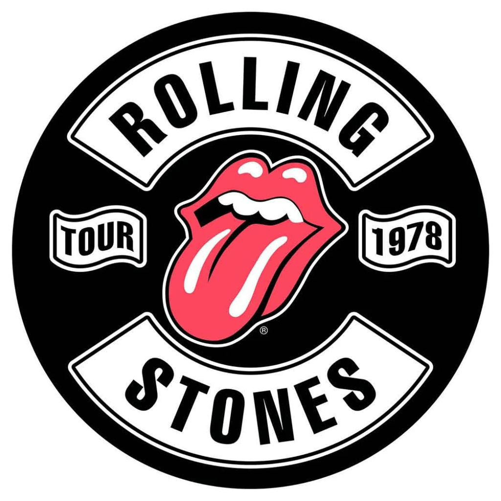 The Rolling Stones Backpatch Rückenaufnäher Rund · Tour 1978 (Ø 29cm)