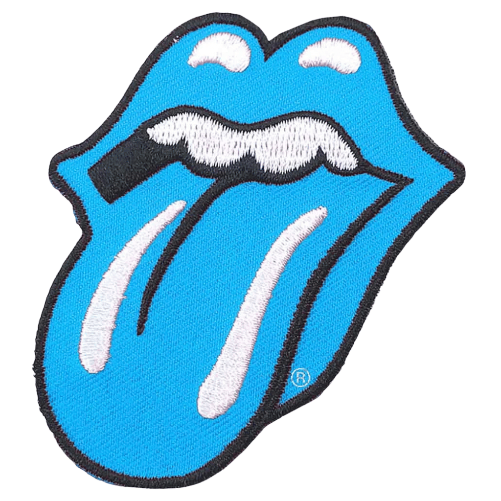 The Rolling Stones Patch · Classic Zunge Blau (7cm x 10cm)