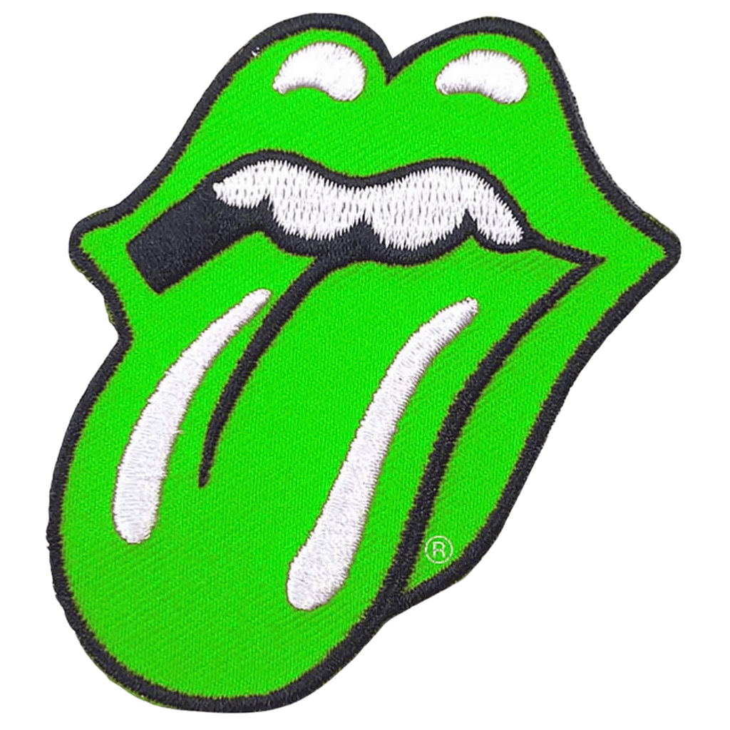 The Rolling Stones Patch · Classic Zunge Grün (7cm x 10cm)