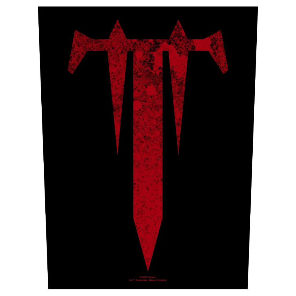 Trivium Backpatch Rückenaufnäher · T Logo Red (29cm x 34cm)