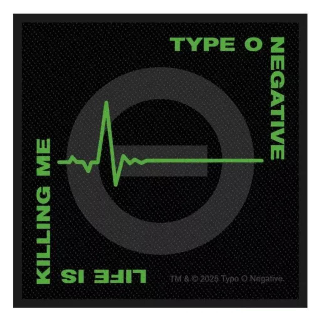 Type O Negative Patch · Life Is Killing Me (10cm x 10cm) - Totenkopf.com