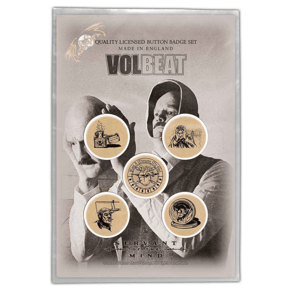Volbeat Button · Servant Of The Mind · Band Merch
