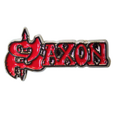 Saxon Merch Anstecker in Rot