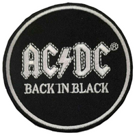 AC DC Aufnäher Patch Back In Black Circle