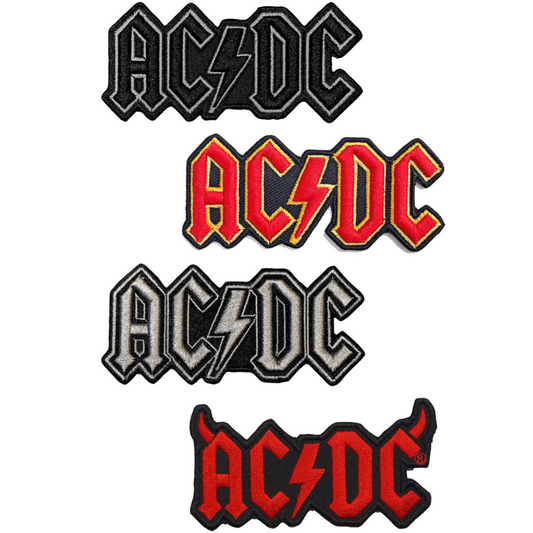 AC/DC Merch Patches 4er Bundle Set (3D Logo & Horns)