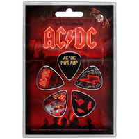 AC/DC Gitarren Plektren (5er Plektrum Set) · (Power) PWR UP · Offizieller Metal Band Merch