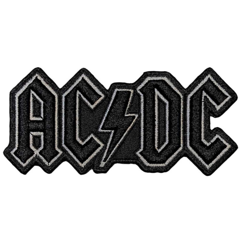 AC/DC Merch Patches Black Logo 3D Cut Out