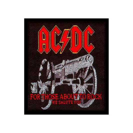 AC/DC Patch Aufnäher · For Those About To Rock We Salute You · Official Metal Band Merch