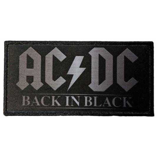 AC/DC Patch Aufnäher Back in Black Stripe