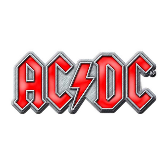 AC/DC Anstecker Pin · Red Logo · Official Metal Band Merch