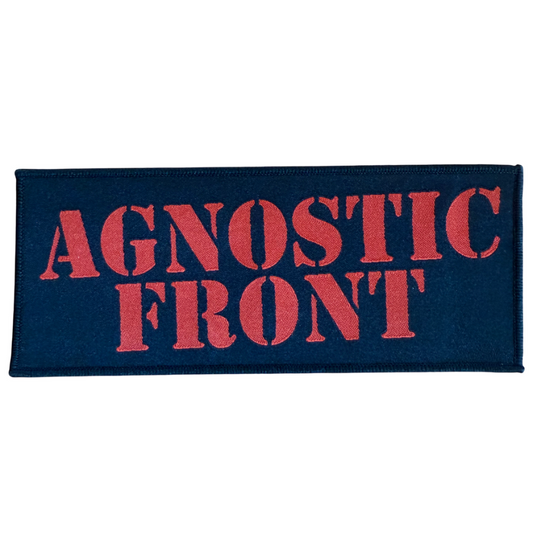 Agnostic Front Patch · Grosser Langer Stripe (20cm x 8cm)