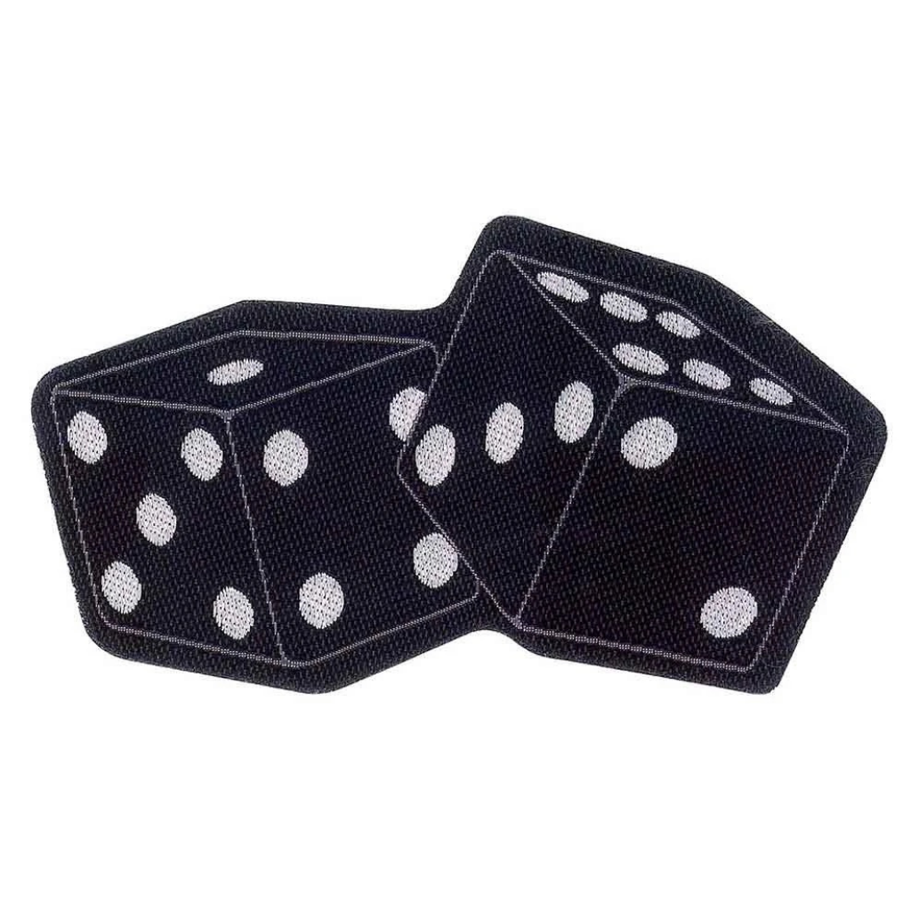 Biker & Motiv Patch · Dice Würfel (9cm x 6cm)