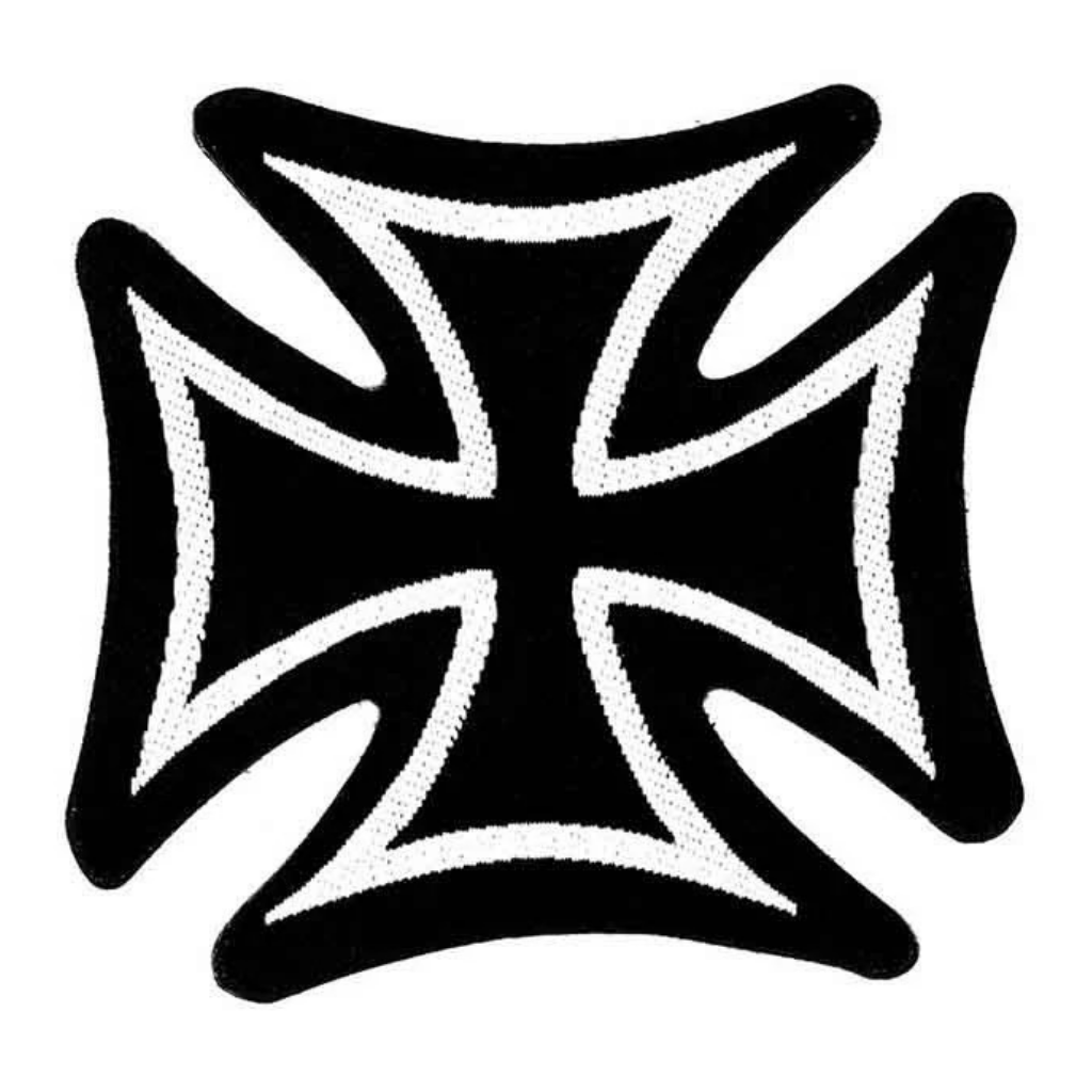 Biker & Motiv Patch · Eisernes Kreuz (8cm x 8cm)