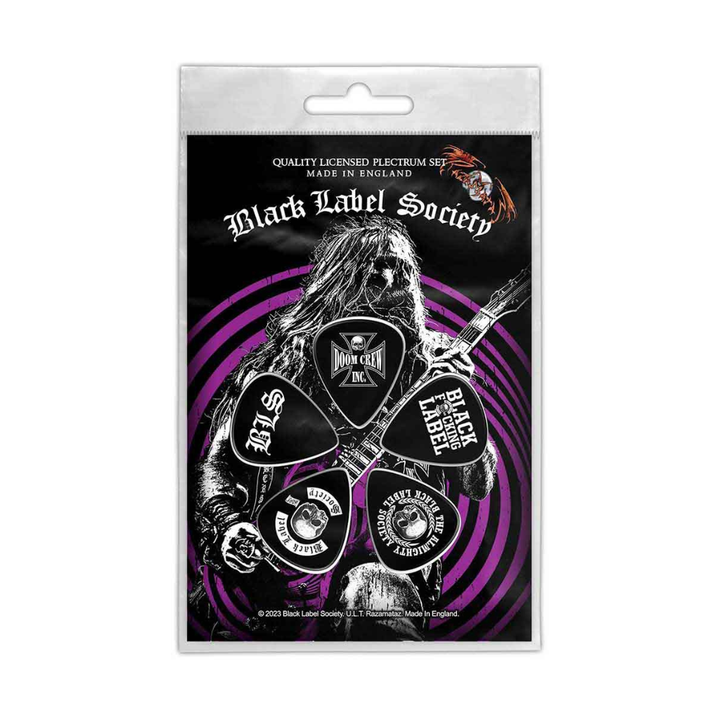 Black Label Society Gitarren Plektrum Picks (5er Plek Set) Zack Wylde