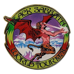 Black Sabbath Anstecker Pin · World Tour 1978 · Official Metal Band Merch