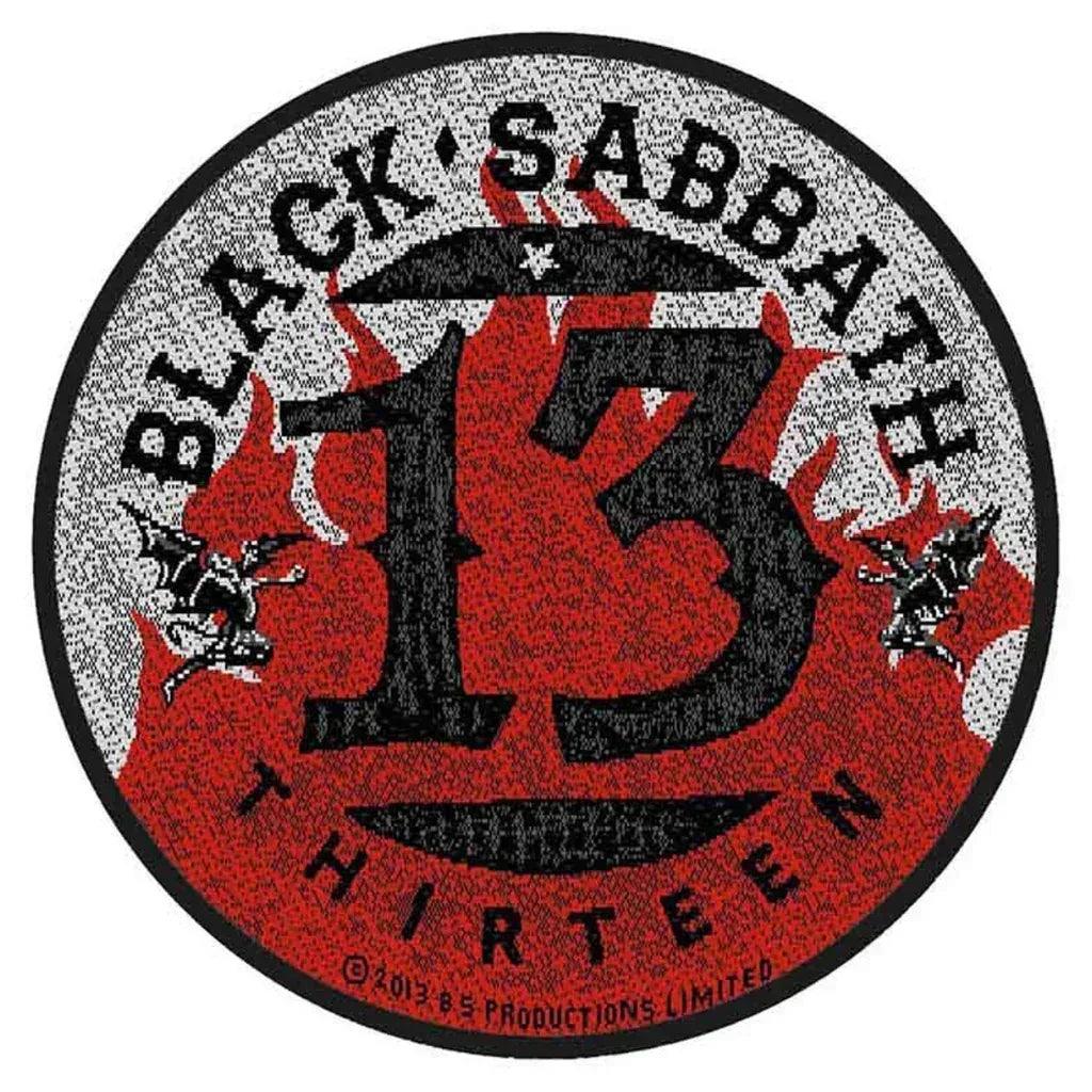 Black Sabbath Patch Rund · Thirteen 13 (Ø 9cm) - Totenkopf.com