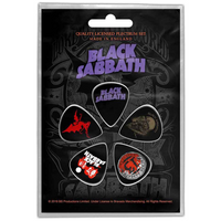 Black Sabbath Gitarren Plektren (5er Plektrum Set) · Purple Logo · Offizieller Metal Band Merch