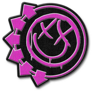 Blink 182 Patch Aufnäher · Neon Six Arrows Smile · Offizieller Metal Band Merch