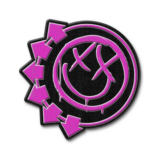 Blink 182 Aufnäher Patch Pink Neon Six Arrows Smile