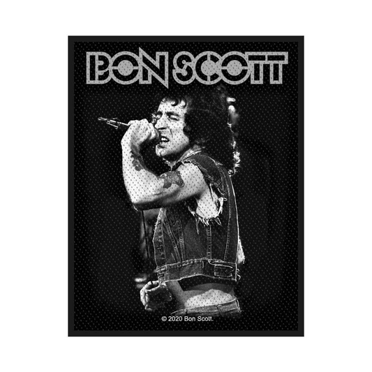 Bon Scott Aufnaeher Patch - Motiv: Microphone