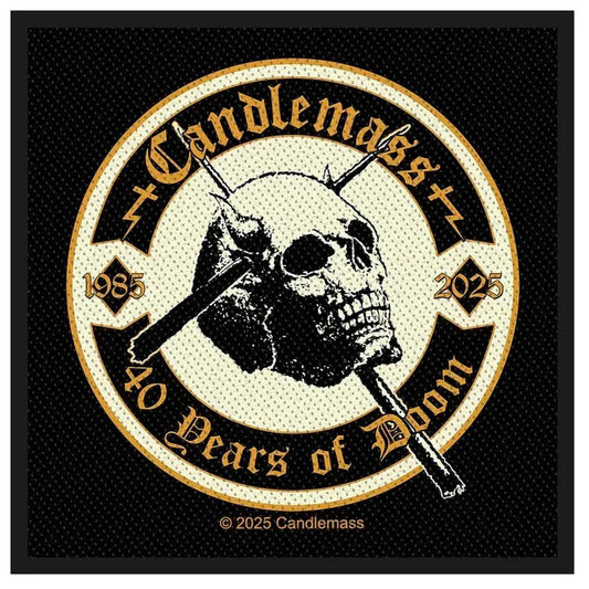 Candlemass Patch · 40 Years Of Doom (10cm x 10cm) - Totenkopf.com