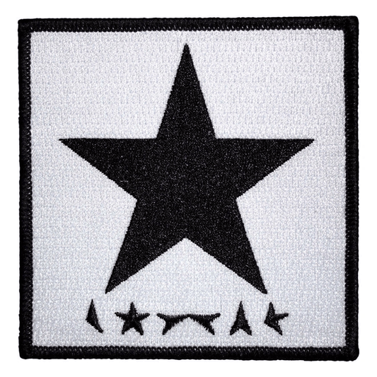 David-Bowie-Patch-black-star-on-white - Totenkopf.com