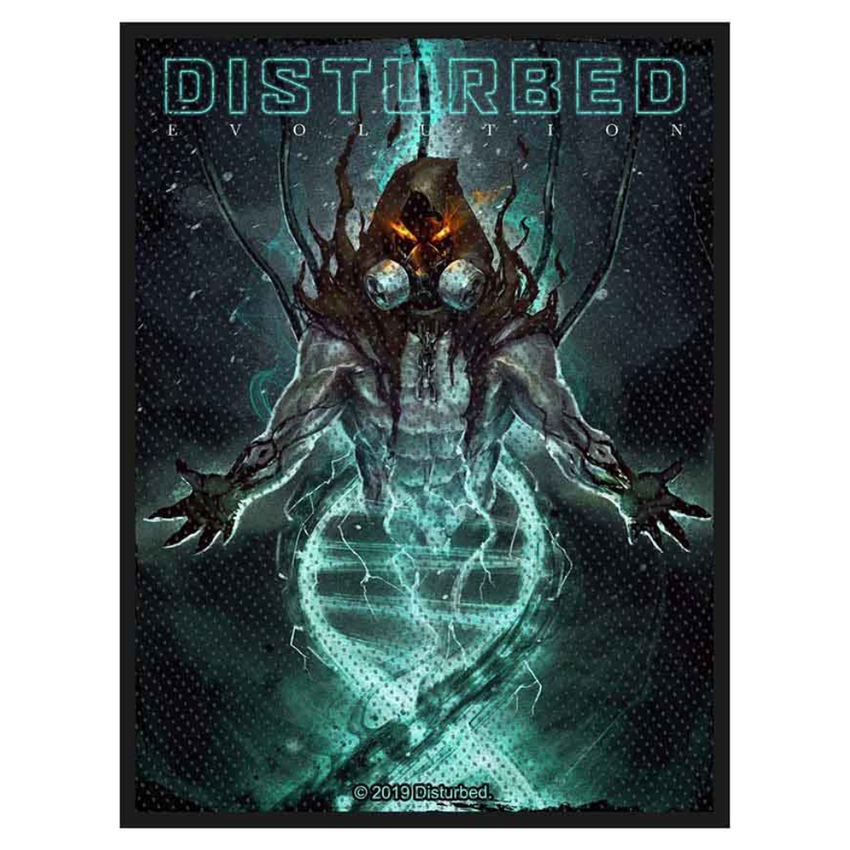 Disturbed Patch Aufnäher · Evolution Hooded · Offizieller Metal Band Merch