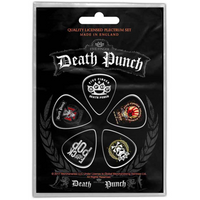 Five Finger Death Punch Gitarren Plektren (5er Plektrum Set) · Logos · Offizieller Metal Band Merch