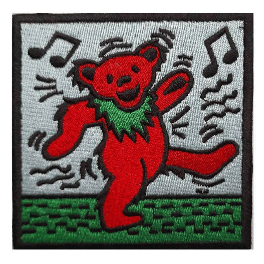 Grateful Dead Patch · Dancing Bear (8cm x 8cm)