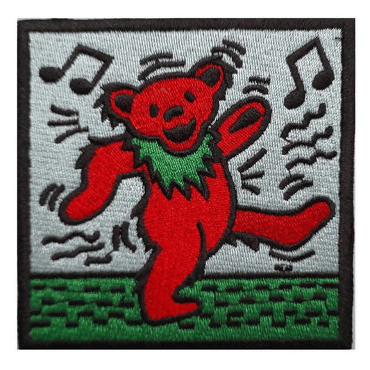 Grateful Dead Patch · Dancing Bear (8cm x 8cm)