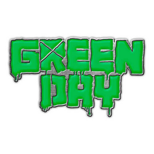 Green Day Anstecker Pin · Green Logo · Official Metal Band Merch