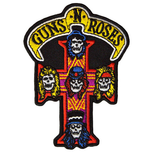 Guns N' Roses Patch Aufnäher · Appetite For Destruction Cross · Offizieller Metal Band Merch