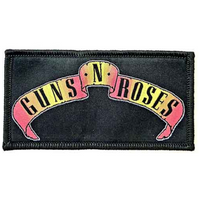 Guns N' Roses Patch Aufnäher · Scroll Logo Stripe · Offizieller Metal Band Merch