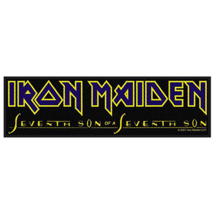 Iron Maiden Patch Aufnäher · Seventh Son Langer Stripe · Offizieller Metal Band Merch