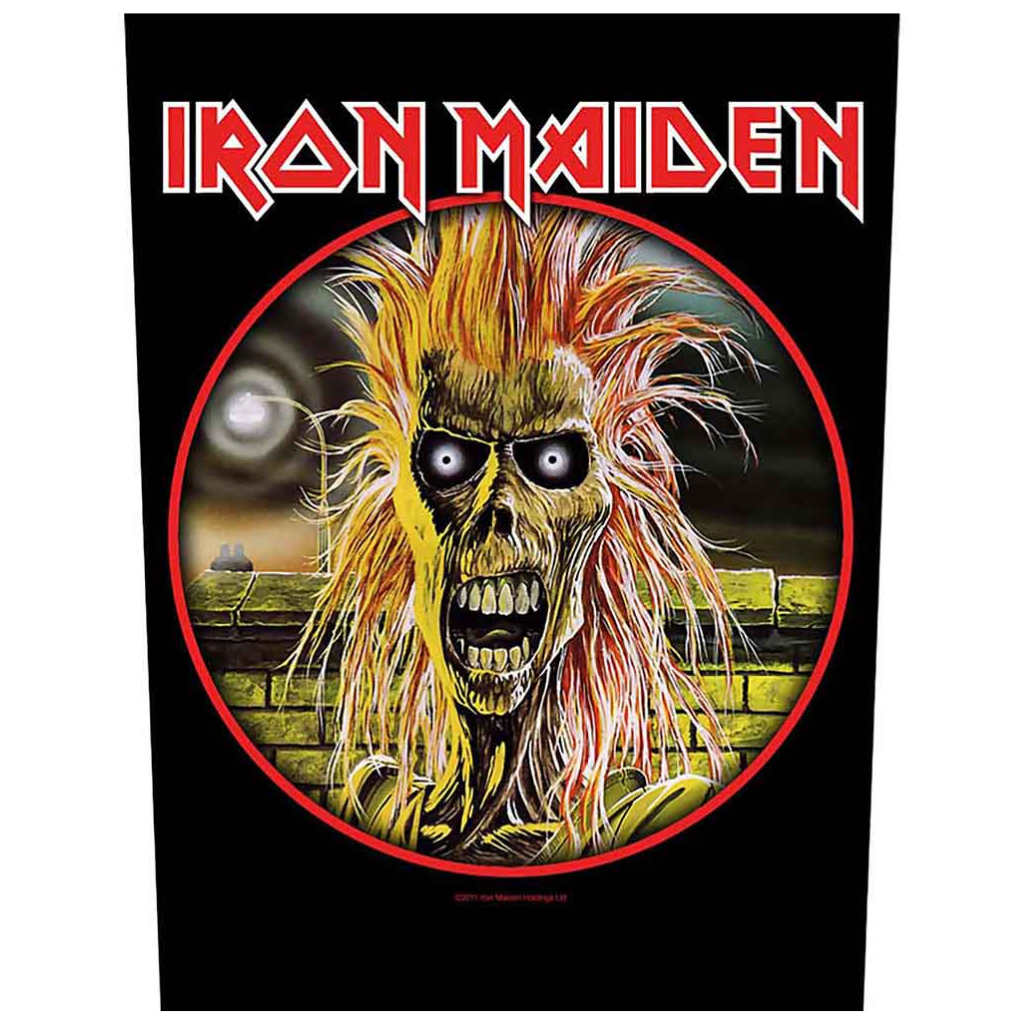 Iron Maiden Backpatch Rückenaufnäher · Eddies Face · Offizieller Metal Band Merch