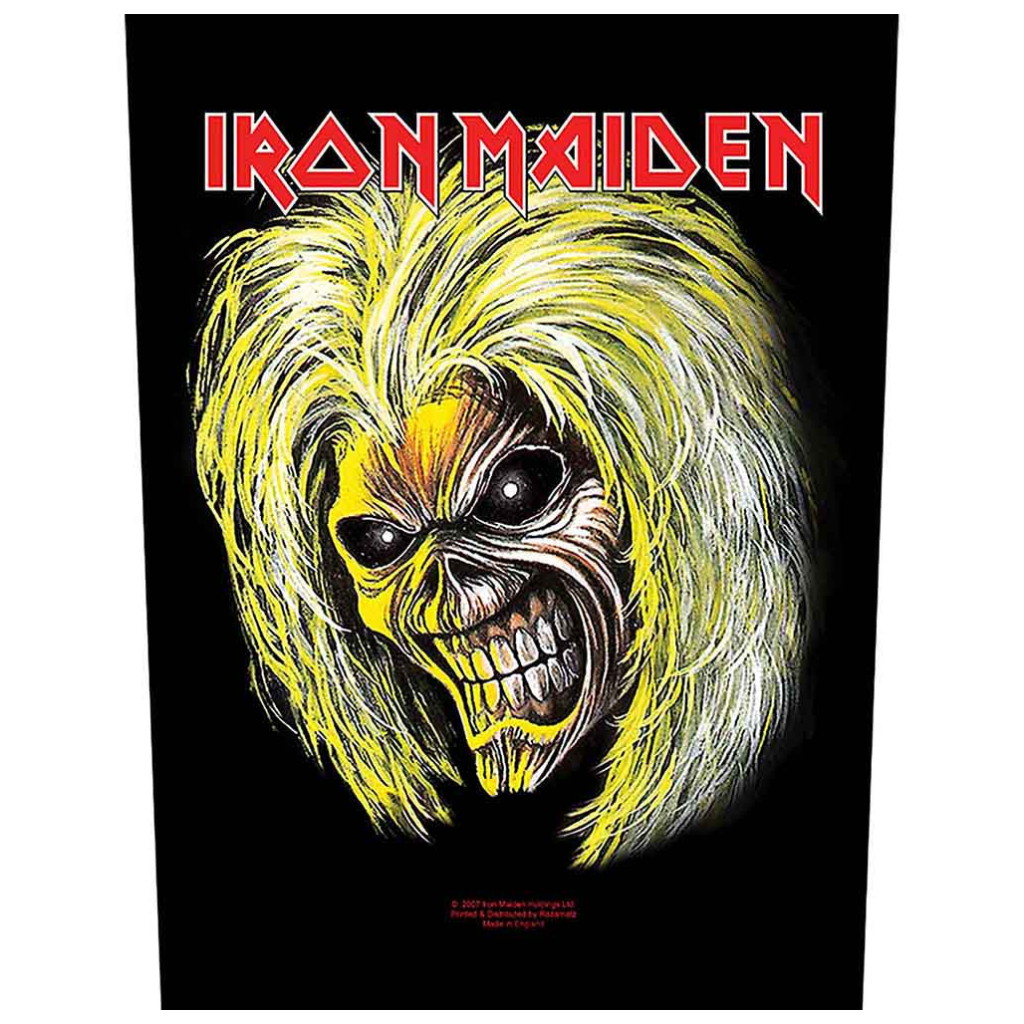 Iron Maiden Backpatch Rückenaufnäher · Killers Face · Offizieller Metal Band Merch