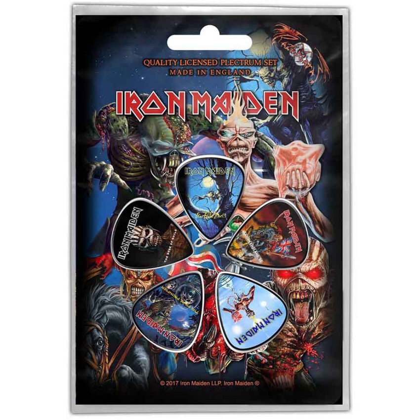 Iron Maiden Gitarren Plektren (5er Plektrum Set) · Later Albums · Offizieller Metal Band Merch