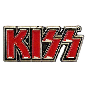 Kiss Anstecker Pin · Red Logo · Official Metal Band Merch