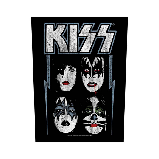 Kiss Backpatch Rückenaufnäher - Motiv: Faces