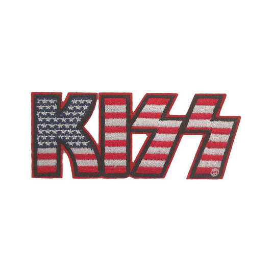 Kiss Aufnäher Patch American Flag Logo