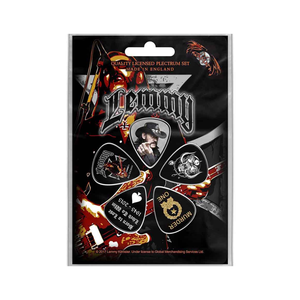 Lemmy Motörhead Gitarren Plektrum Picks (5er Plek Set) Stone Death Forever