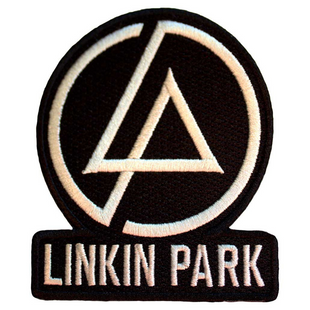 Linkin Park Patch Aufnäher · Concentric Text Logo Black · Offizieller Metal Band Merch