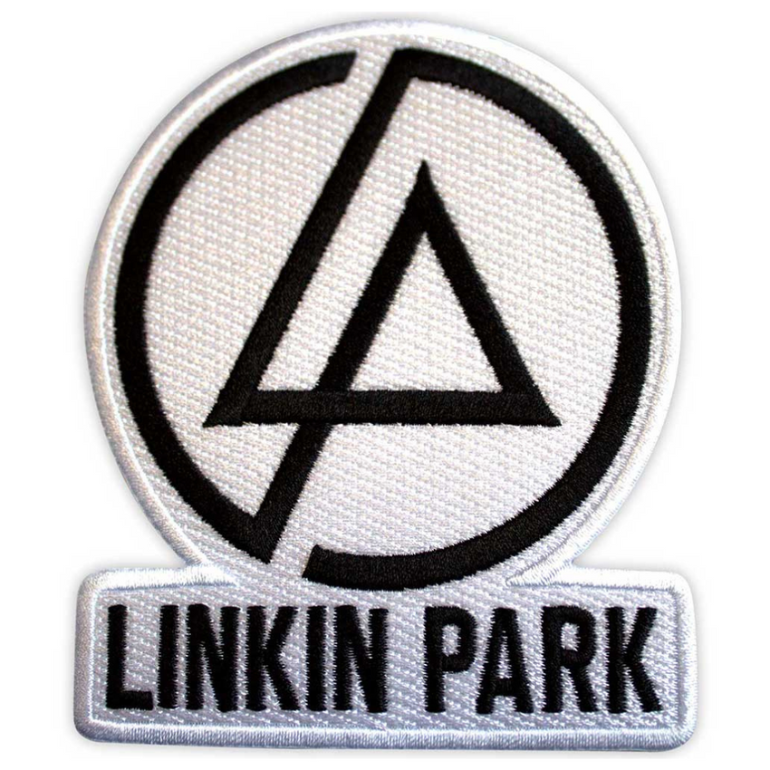 Linkin Park Patch Aufnäher · Concentric Text Logo White · Offizieller Metal Band Merch