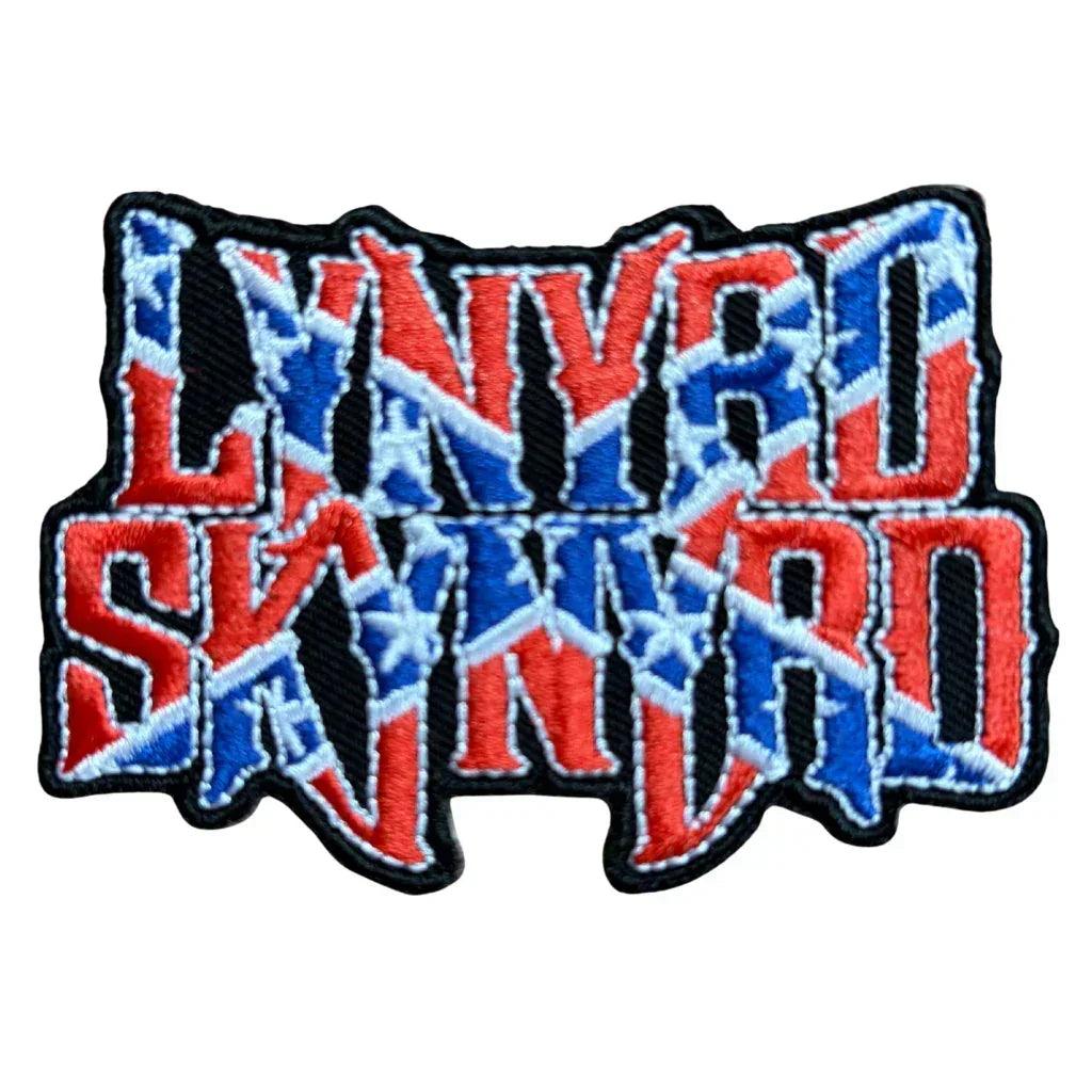 Lynyrd-skynyrd-patch-logo-flag - Totenkopf.com