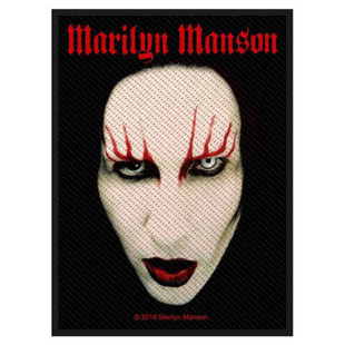 Marilyn Manson Patch Aufnäher · Face · Offizieller Metal Band Merch